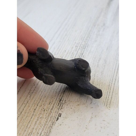 Mini black brown Safari Forest bear toy figure animal zoo - Picture 5 of 5